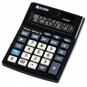Калькулятор настольный Eleven Business Line CMB1001-BK, 10 разрядов, двойное питание, 102*137*31мм,