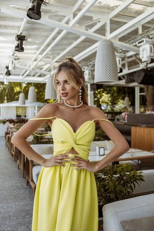 Желтый Платье-сарафан в пол