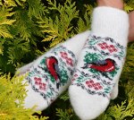 Варежки валяные женские (длина всей варежки 24-26 см)
