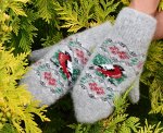 Варежки валяные женские (длина всей варежки 24-26 см)