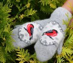 Варежки валяные женские (длина всей варежки 24-26 см)