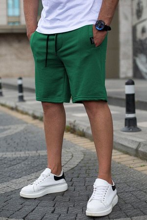 Мужские шорты стандартного кроя с двойными карманами 4842 темно-зеленый