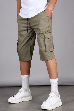 Мужские шорты-капри Basic Cargo Pocket цвета хаки 5473