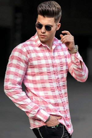 Розовая мужская рубашка 4941