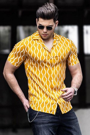 Желтая мужская рубашка 4927