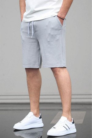 Базовые мужские шорты окрашенного серого цвета 5438