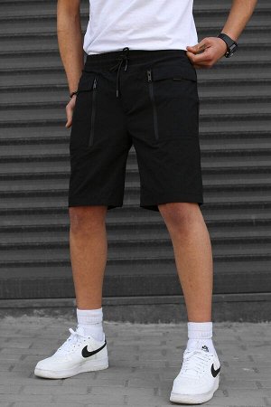 Черные базовые мужские капри с карманами