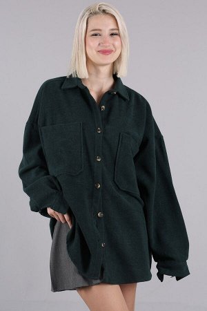 Зеленая куртка-рубашка оверсайз Mg1562 MG1562