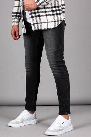 Мужские черные джинсы прямого кроя свободного покроя 6330