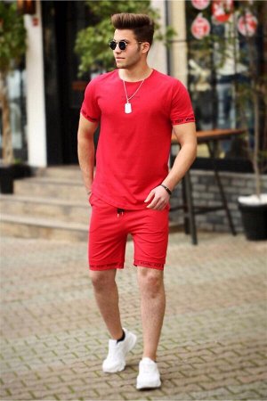 Комплект мужских шорт бордово-красный 4491