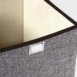 Короб стеллажный для хранения с двойной крышкой Доляна «Тэри», 49x29x24 см, цвет серый