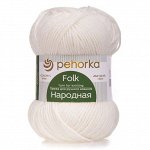 Пряжа Пехорка Народная №01 Белый