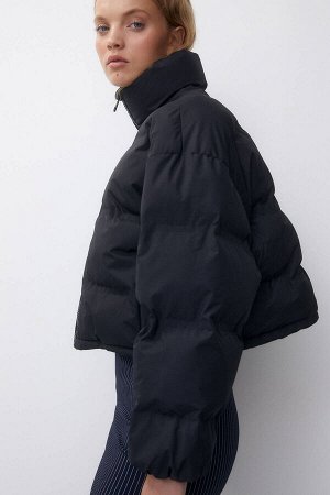 Короткая куртка-пуховик из ткани рипстоп 07713310