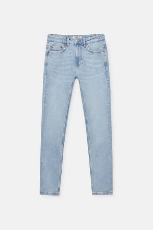 Голубые узкие джинсы комфортного кроя 07686555