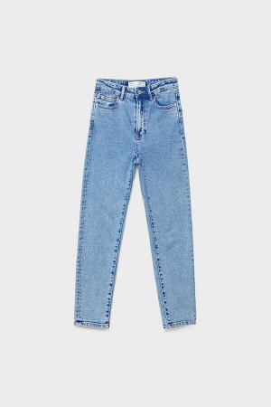 Женские синие джинсы для мам узкого кроя 01465420