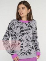 Джемпер женский 5242-41387        6100199/1004/2301089 туман/антрацит/гиацинт