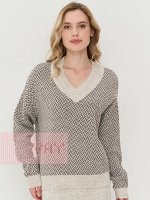 Джемпер женский 5242-41362   60010/77 св.бежевый/т.бежевый