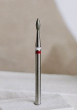 Фреза алмазная SAGITTA White Stripe, капля, красная, 0,18мм, шт, арт. SGT-Ф23