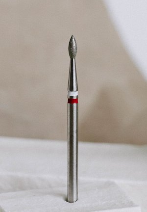 Фреза алмазная SAGITTA White Stripe, капля, красная, 0,18мм, шт, арт. SGT-Ф23