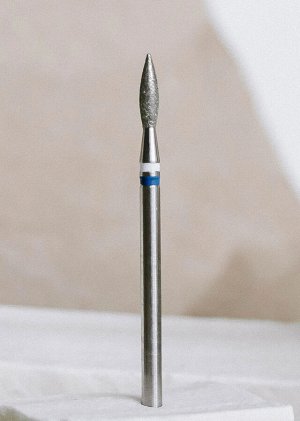 Фреза алмазная SAGITTA White Stripe, пламя, синяя, 0,21мм, шт, арт. SGT-Ф14