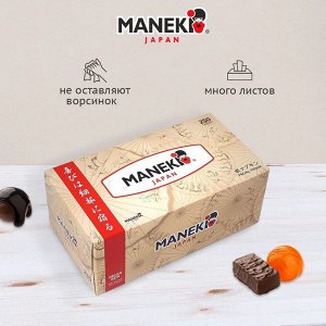 Салфетки бумажные "Maneki" KABI, 2 слоя, белые, 250 шт./коробка