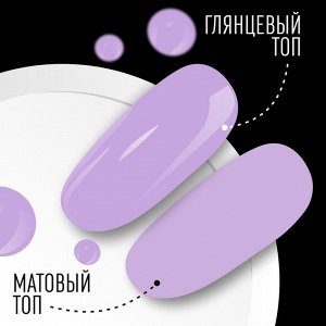 Гель лак для ногтей, однотонный, 3-х фазный, 8мл, LED/UV, цвет сиреневый (102)