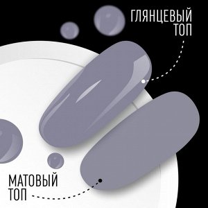 Гель лак для ногтей, однотонный, трехфазный, 8 мл, LED/UV, серый (76)