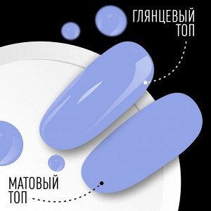 Гель лак для ногтей, однотонный, трехфазный, 8 мл, LED/UV, голубой (96)