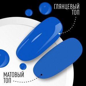 Гель лак для ногтей, однотонный, 3-х фазный, 8мл, LED/UV, цвет синий (66)