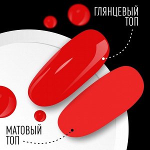 Гель лак для ногтей, однотонный, трехфазный, 8 мл, LED/UV, красный (130)