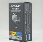 Перчатки нитрил неопудрен. текстуриров на пальцах BENOVY, S, сиреневые 3,5г