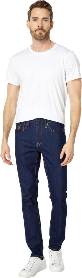 U.S. POLO ASSN. Stretch Skinny Five-Pocket Denim Jeans in Blue