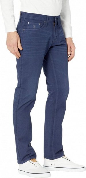 U.S. POLO ASSN. Slim Straight Five-Pocket Jeans in Club Navy
