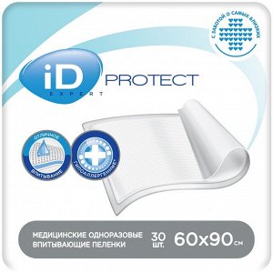 Пеленки iD Protect expert медицинские впитывающие одноразовые 60х90 №30