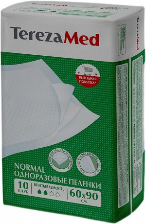 Пеленки Tereza Med впитывающие одноразовые Normal 60х90 №10