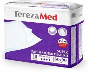 Пеленки Tereza Med впитывающие одноразовые Super 60х90 №30