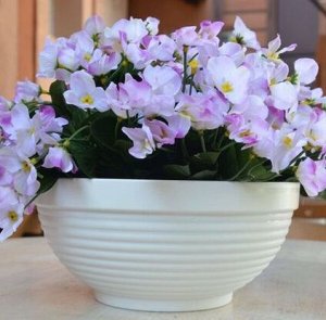 Цветочный горшок-миска "Парма" (кашпо для цветов), D 34, объем 9 л, белый
