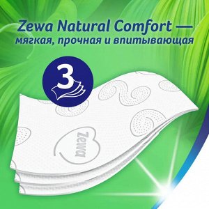 Туалетная Бумага Zewa Нейчерал Комфорт, 3-х слойная, 12 рулонов