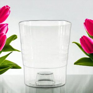 Нет Бренда Горшок для цветов Лилия, D12,5, 1,3 л, прозрачный