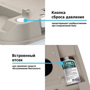 Биотуалет Lupmex 79112P 12л с индикатором с пробниками гранул