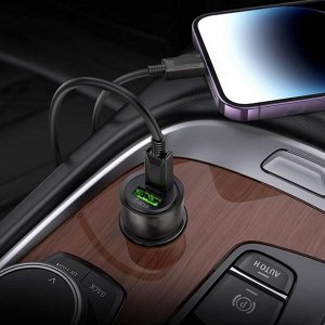 Автомобильное зарядное устройство Hoсo Z52 38W / Зарядное устройство в машину / Зарядка в прикуриватель