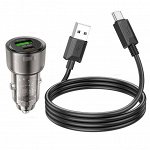 Зарядное устройство автомобиль HOCO Z52 38W + кабель Type-C / Зарядка в машину / Зарядное устройство в прикуриватель