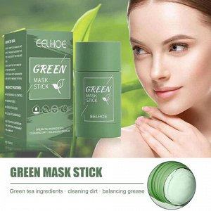 EELHOE Глиняная маска стик для глубокого очищения и сужения пор с экстрактом зеленого чая 40 гр