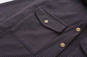 Рубашка свободная с капюшоном из трикотажной текстурной ткани, серый