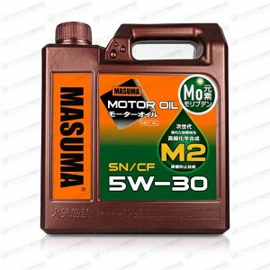 Масло моторное Masuma Motor Oil M2 5w30, синтетическое, API SN/CF, универсальное, 4л, арт. M-2017E