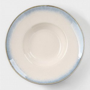 Тарелка фарфоровая для пасты Magistro «Пэвэти», 430 мл, d=21 см, цветолубой