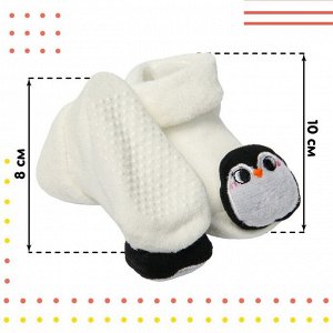 Набор носочки - погремушки «Пингвинчики», 2 шт, Крошка Я