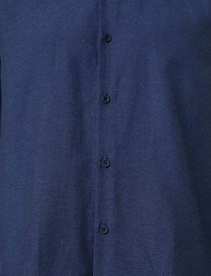 Спортивная рубашка Slim Fit с классическим воротником и длинными рукавами, без железа