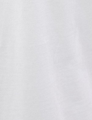 L_gat365 Хлопковая футболка оверсайз с исключительным принтом и круглым вырезом