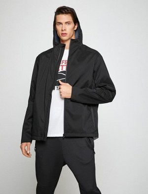Базовая спортивная куртка оверсайз с застежкой-молнией с капюшоном